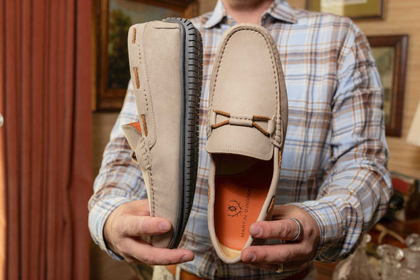 Bermuda Nubuck Braided Loafers - Putty