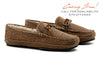 Cozy Country Bison Leather Bow Tie Slipper - Burnt Pecan