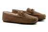 Cozy Country Bison Leather Bow Tie Slipper - Burnt Pecan