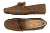 Cozy Country Bison Leather Bow Tie Slipper - Burnt Pecan