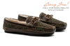 Cozy Country Harris Tweed Bow Tie Slipper - Scottish Moss