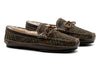 Cozy Country Harris Tweed Bow Tie Slipper - Scottish Moss
