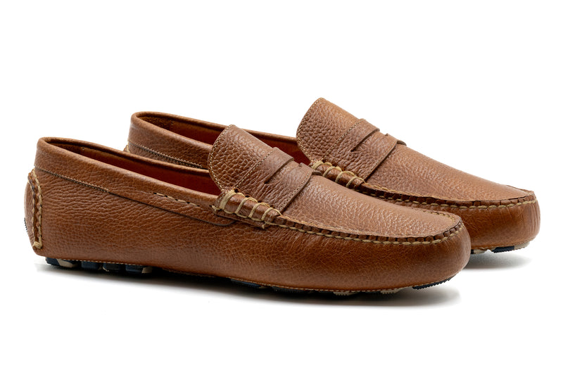 Monte Carlo Water Buffalo Penny Driving Loafers - Oak
