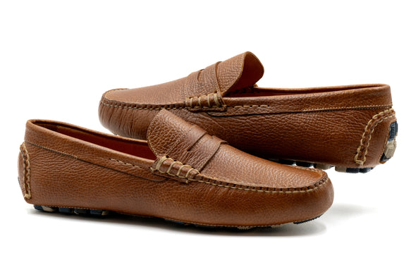 Monte Carlo Water Buffalo Penny Driving Loafers - Oak
