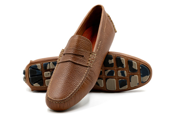 Monte Carlo Water Buffalo Penny Driving Loafers - Oak