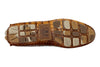 Monte Carlo Alligator Grain Leather Penny Driving Loafers - Honey