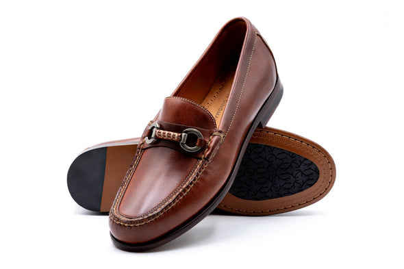 Old Row Oiled Saddle Leather Horse Bit Loafers - Cigar