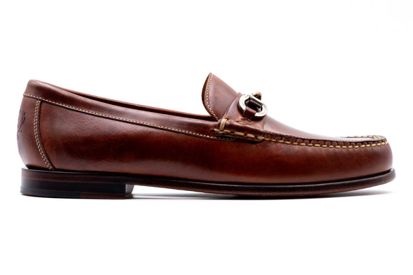 Old Row Oiled Saddle Leather Horse Bit Loafers - Cigar