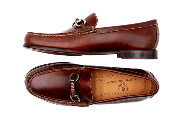 Old Row Oiled Saddle Leather Horse Bit Loafers - Cigar