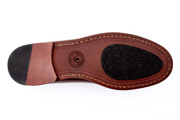 Old Row Oiled Saddle Leather Penny Loafers - Cigar