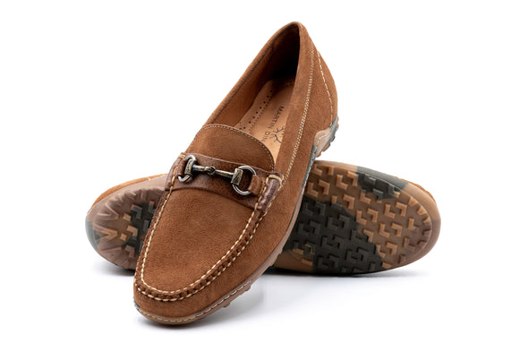 Bill Suede Horse Bit Loafers - French Roast