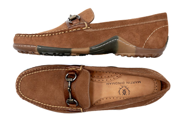Bill Suede Horse Bit Loafers - French Roast