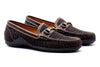 Bill Harris Tweed Horse Bit Loafers - Brown Plaid