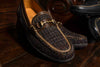 Bill Harris Tweed Horse Bit Loafers - Brown Plaid