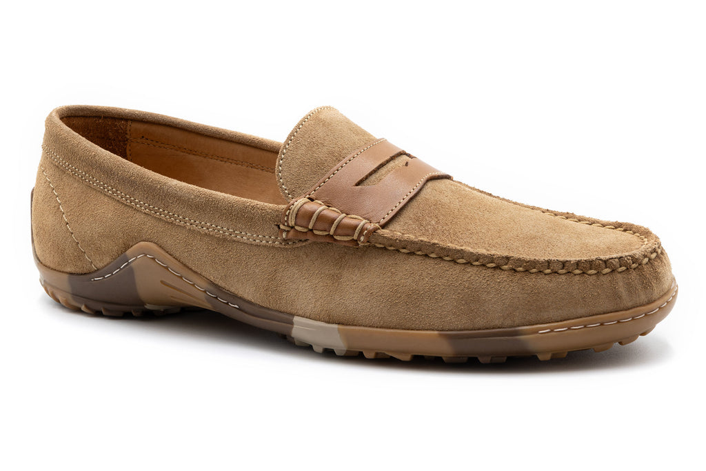 Bill Suede Penny Loafers - Khaki