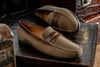 Bill Suede Penny Loafers - Khaki