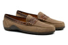 Bill Suede Penny Loafers - Khaki