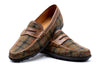 Bill Harris Tweed Penny Loafers - Green Plaid