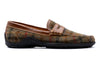 Bill Harris Tweed Penny Loafers - Green Plaid