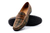 Bill Harris Tweed Penny Loafers - Green Plaid