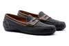 Bill Safari Bison Penny Loafers - Charcoal