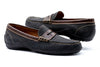 Bill Safari Bison Penny Loafers - Charcoal