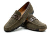 Bill Suede Leather Penny Loafers - Dark Olive