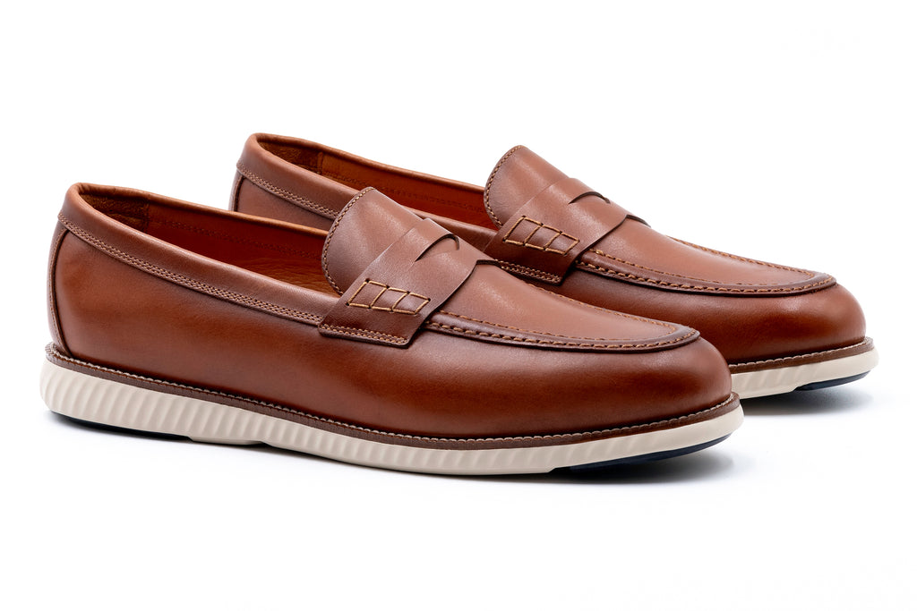 Countryaire Saddle Leather Penny Loafers - Whiskey
