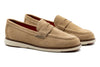 CountryAire Suede Penny Loafers - Khaki