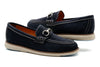 CountryAire Suede Horse Bit Loafers -  Navy