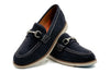 CountryAire Suede Horse Bit Loafers -  Navy