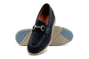 CountryAire Suede Horse Bit Loafers -  Navy