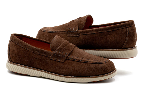 CountryAire Suede Penny Loafer - Briar Brown