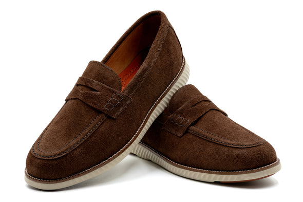 CountryAire Suede Penny Loafer - Briar Brown