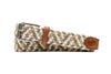 Como Braided Italian Linen and Elastic Belt - Coconut