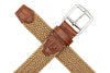 Newport Woven Italian Rayon Elastic Belt - Khaki