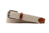 Newport Woven Italian Rayon Elastic Belt - Sand
