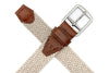 Newport Woven Italian Rayon Elastic Belt - Sand