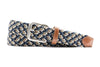 Newport Woven Italian Rayon Elastic Belt - River Multi