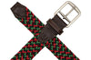 Newport Woven Italian Rayon Elastic Belt - Christmas Tree