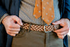 Newport Woven Italian Rayon Elastic Belt - Foilage