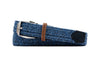 Sarasota Braided Italian Linen and Elastic Belt - Ocean Breeze