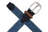 Sarasota Braided Italian Linen and Elastic Belt - Ocean Breeze