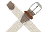 Sarasota Braided Italian Linen and Elastic Belt - Sand