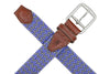 Collegiate Newport Woven Italian Rayon Elastic Belt - Purple/Grey