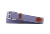Collegiate Newport Woven Italian Rayon Elastic Belt - Purple/Grey