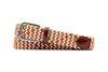 Collegiate Newport Woven Italian Rayon Elastic Belt - Orange/White