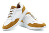 Madison Tumbled Glove Leather Trainer - Sunflower