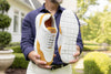 Madison Tumbled Glove Leather Trainer - Sunflower