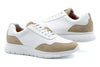 Madison Tumbled Glove Leather Trainer - Sand
